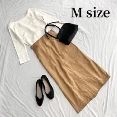 新品あり‼【コーデ売り】長袖ニットトップス＋ロングスカート　M相当　春服　秋服