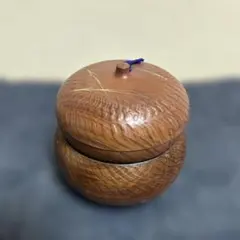 木目調菓子入れ 約10cm