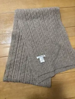 LACOSTE ケーブルニット マフラー ベージュ