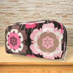 レスポートサック　レクタングラー　ポーチ　花柄　ボタニカル　マルチカラー　良品