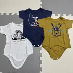 Disney 70cm半袖ロンパース　4枚セット