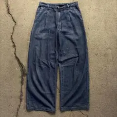 24SS UNIQLO ドレープデニムタックパンツ 傷あり