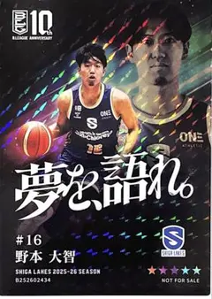 Bリーグ　野本大智　☆5カード