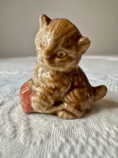 希少 Rutebo ルーテボ 陶器 猫 人形 訳アリ 白 北欧 ヴィンテージ