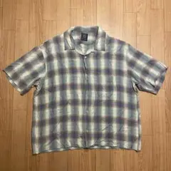 Trans Position vintage オンブレチェックシャツ　半袖