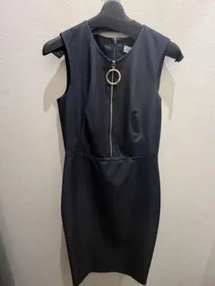 Calvin Klein ダークデニム ノースリーブ ワンピース