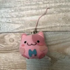 まるねこCLUB カラフルマスコットキーチェーン ぴんく 平成 レトロ