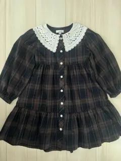 anyfam チェック柄ワンピース 110サイズ