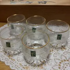 ガラス製　冷茶揃　5客セット