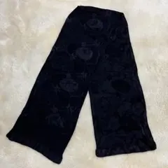 最終値下げ 黒い花柄 着付け小物 和装小物 リメイク