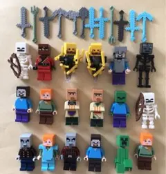 レゴ　マインクラフト　ミニフィグ　マイクラ 18体　武器