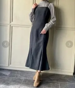 【新品タグ付き】JUNOAHスエードマーメイドキャミワンピース