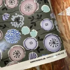 ラミネート　北欧の森　花柄 スモークグレー　ヘビーオックス　110×50