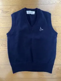 TOROY トロイ　紺色ベスト　パイプワンポイント　110サイズ