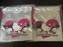 Sanrio characters 巾着袋　ノベルティ2点