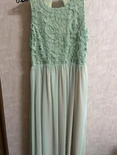 ミントグリーン　若草色　ロングドレス　演奏会用　パーティ