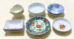 有田焼　雅窯　和光園　伸峰窯　仁右衛門　味わい深い　花柄小鉢＆小皿　計12個