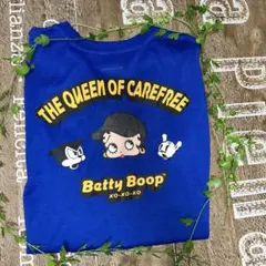 ベティちゃん半袖Tシャツ ベティブープTシャツ ショート丈　ブルークロップド丈