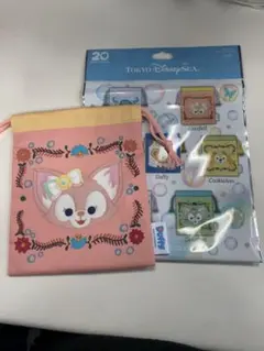 ダッフィーとフレンズ 20周年記念巾着袋　リーナベル