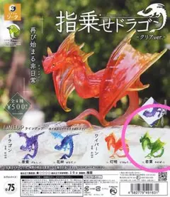 指乗せドラゴン 若葉 クリアver ガチャのサムネイル