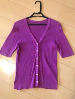 MACHPEE tomorrowland コットンリブVネックカーディガン