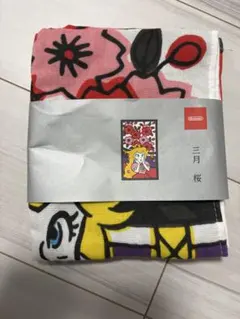ニンテンドーミュージアム 任天堂 マリオ花札 フェイスタオル 三月 桜 ピーチ姫のサムネイル