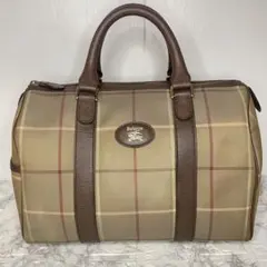 BURBERRYS ボストンバッグ トラベル ノバチェック シャドーホース 茶