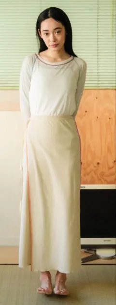 【新品未使用】PAMM ラップスカート クリーム