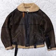 【超希少】80s　AVIREX　本革ムートンジャケット　体感M〜Lサイズ相当