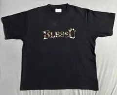 BlessU カモフラージュロゴ Tシャツ ブラック