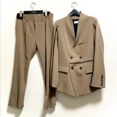 未使用✨️21AW ベッドフォード ダブルセットアップ カシミヤ混 ピーチカラー 未使用✨️21AW ベッドフォード ダブルセットアップ カシミヤ混