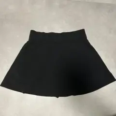 174 黒 フレアスカート Lサイズ　キュロット　スコート