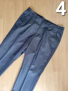 【junhashimoto】EASY TUCK PANTS　NAVY　4のサムネイル