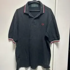 FRED PERRY 黒 ポロシャツ トリコロール