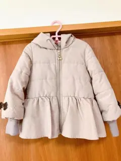 anyFAM フード付きベージュダウンコート