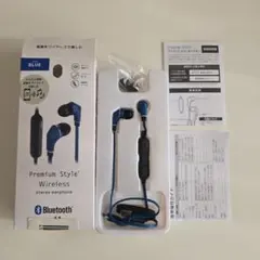 Bluetooth ワイヤレスイヤホン Premium Style ブルーのサムネイル