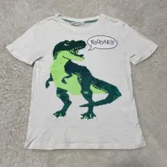 H&M Tシャツ　恐竜　スパンコール