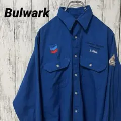 未使用品　ワークジャケット　L　ネイビー　刺繍　デッドストック　Bulwark 楽天市場】【中古】【古着】 ARAMARK ワーク ジャケット L