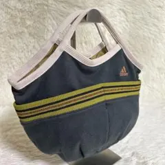 【美品】adidas アディダス ミニトートバッグ ハンドバッグ 黒×カーキのサムネイル