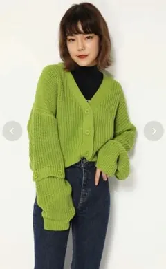 LAGUA GEM カーディガン グリーンのサムネイル