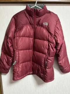【ジャンク】ノースフェイス レディース ダウン レッド Lサイズ