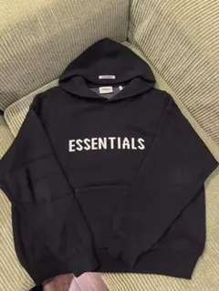 ESSENTIALS FEAR OF GOD ロゴ ニットパーカー XXL 黒色
