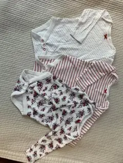 【早い者勝ち】NEXT baby ロンパース3点セット 3m〜6m