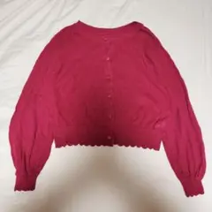 赤 カーディガン