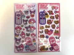 【正規品】平成はっぴーフォン　日焼けキティ　マイメロクロミ　２枚セット