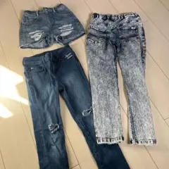 ダメージジーンズのセット