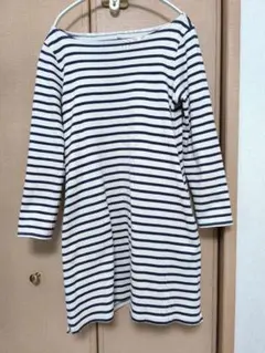 無印良品　ボーダーワンピース　　長袖　М