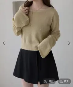 【apres jour clair】スパンコールラメシアーニット