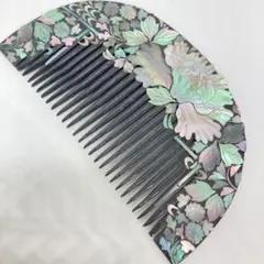032210　 木製　本漆　螺鈿　花尽くし　櫛笄　かんざし　簪