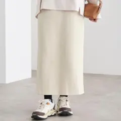 IENA ダンボールIラインスカート 38 アイボリー